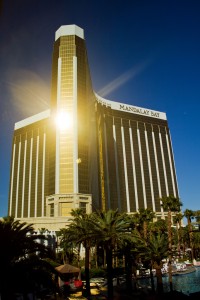 The Mandalay Bay Resort catches some late afternoon rays